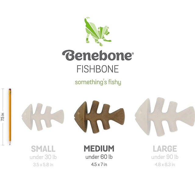 Benebone Bacon Wishbone + Salmon Fishbone Medium 2-Pack Dog Chews