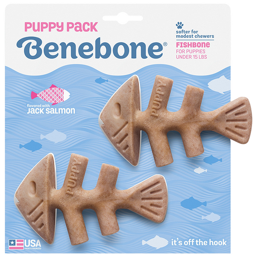 Benebone Puppy Pack Salmon Fishbone 2-Pack