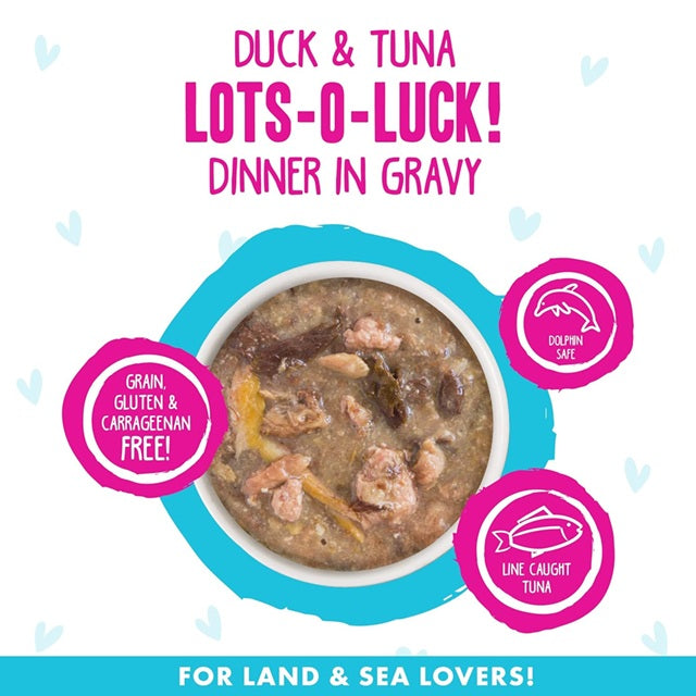 BFF OMG Lots-O-Luck! Duck & Tuna Dinner in Gravy Grain-Free Cat Food, 5.5-oz Can
