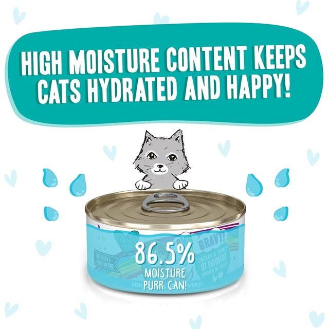 BFF OMG QT Patootie! Chicken & Turkey Dinner in Gravy Grain-Free Cat Food, 5.5-oz Can