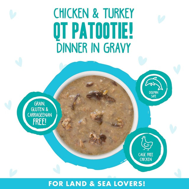 BFF OMG QT Patootie! Chicken & Turkey Dinner in Gravy Grain-Free Cat Food, 5.5-oz Can