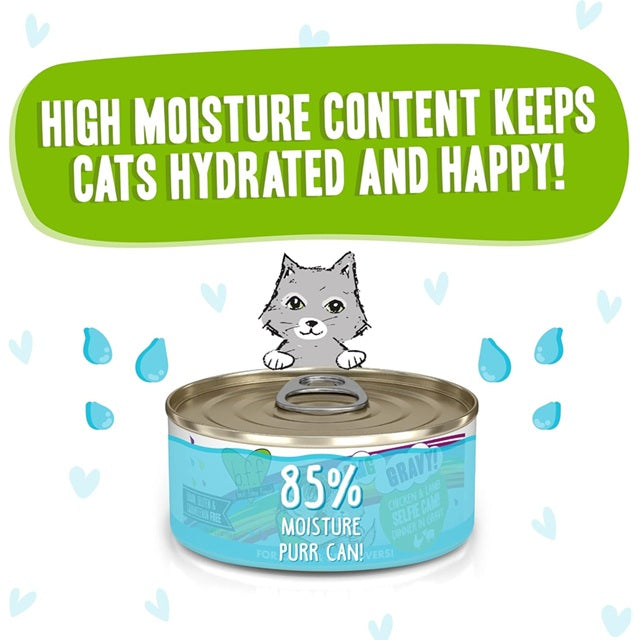 BFF OMG Selfie Cam! Chicken & Lamb Dinner in Gravy Grain-Free Cat Food, 5.5-oz Can