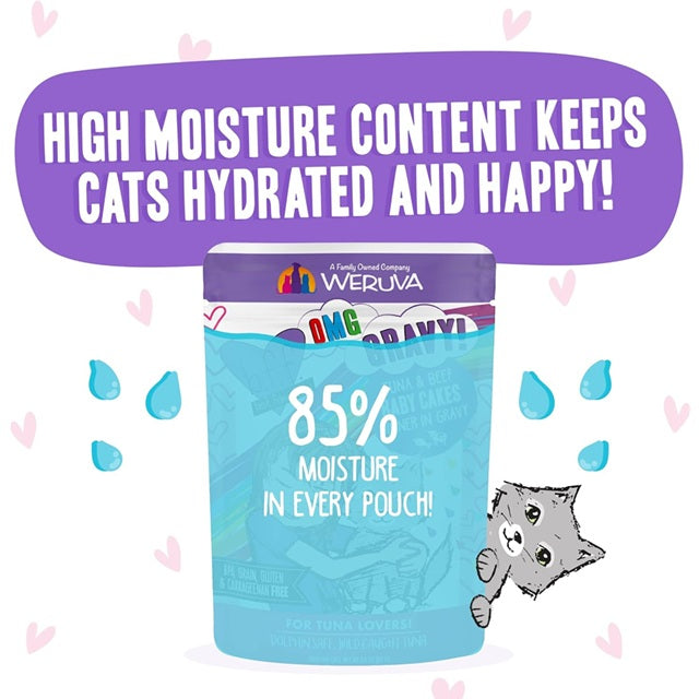BFF OMG Baby Cakes Tuna & Beef Dinner in Gravy Cat Food, 3-oz Pouch