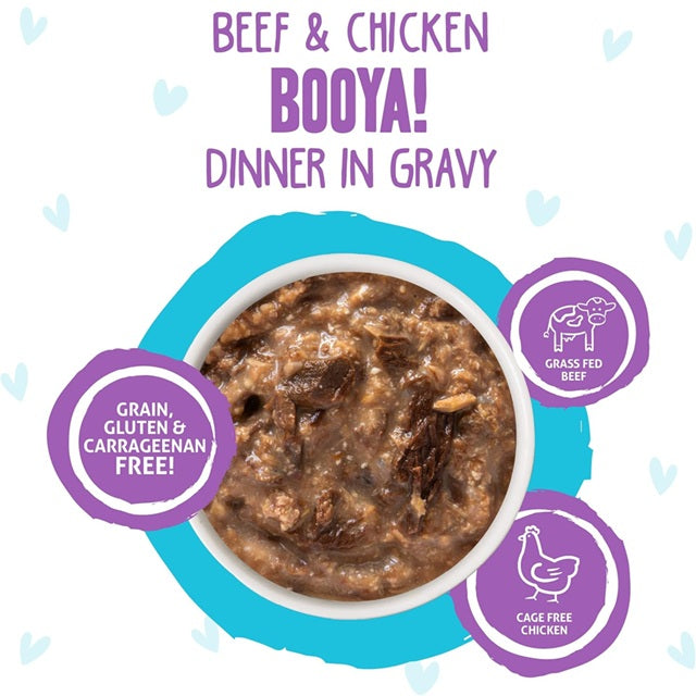 BFF OMG Booya Beef & Chicken Dinner in Gravy Cat Food, 2.8-oz Pouch