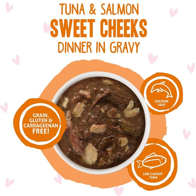 BFF OMG Sweet Cheeks Tuna & Salmon Dinner in Gravy Cat Food, 3-oz Pouch