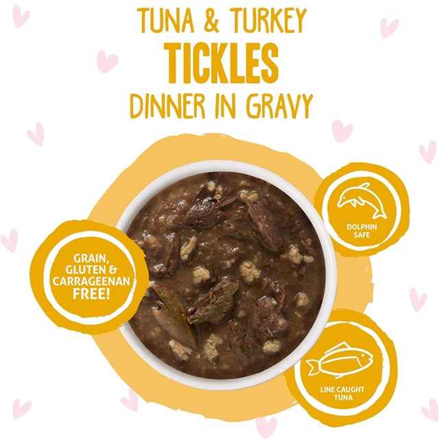 BFF OMG Tickles Tuna & Turkey Dinner in Gravy Cat Food, 3-oz Pouch
