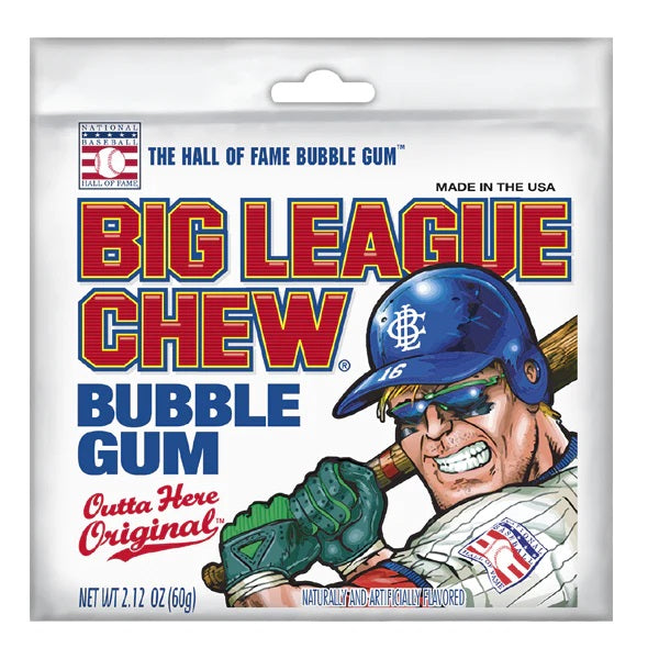 Big League Chew Original Bubble Gum - 12 count, 2.12 oz pouch