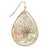 Gilded Flower Pink Dried Flower Teardrop Earrings