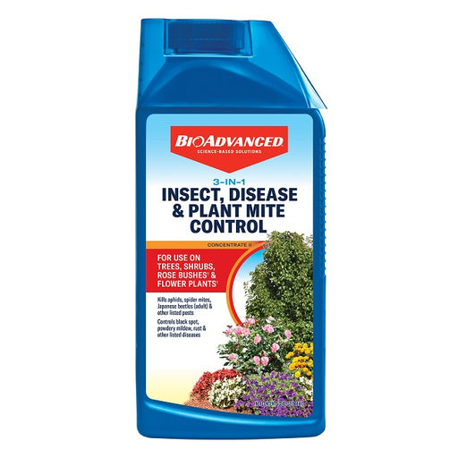 3-In-1 Insect, Disease & Plant Mite Control, Concentrate II, 32 oz BioAdvanced