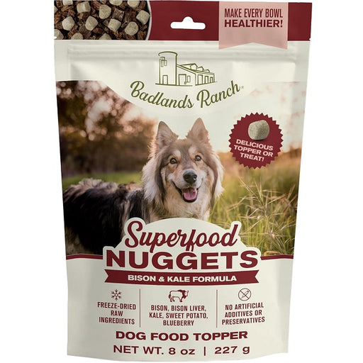 Badlands Ranch Superfood Nuggets, Bison & Kale Formula 8 oz
