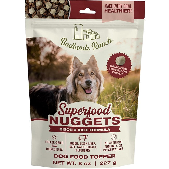 Badlands Ranch Superfood Nuggets, Bison & Kale Formula 8 oz