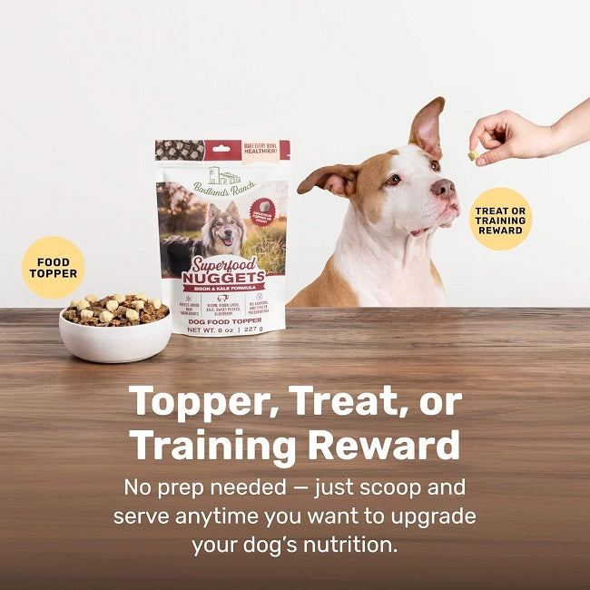 Badlands Ranch Superfood Nuggets, Bison & Kale Formula 8 oz