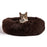 The Original Calming Donut Shag Cat & Dog Bed, Dark Chocolate