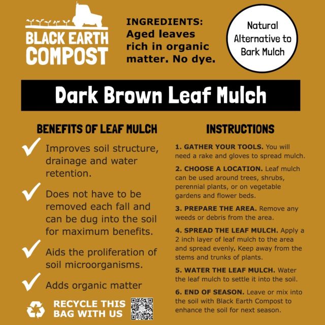 Black Earth Dark Brown Leaf Mulch 1.5 Cu. Ft.