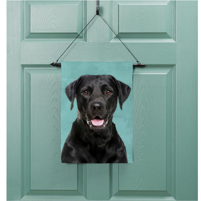 Black Lab Photo Garden Flag