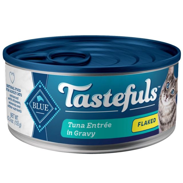 Blue Buffalo Tastefuls Flaked Tuna Entree in Gravy Wet Cat Food, 5.5-oz Can