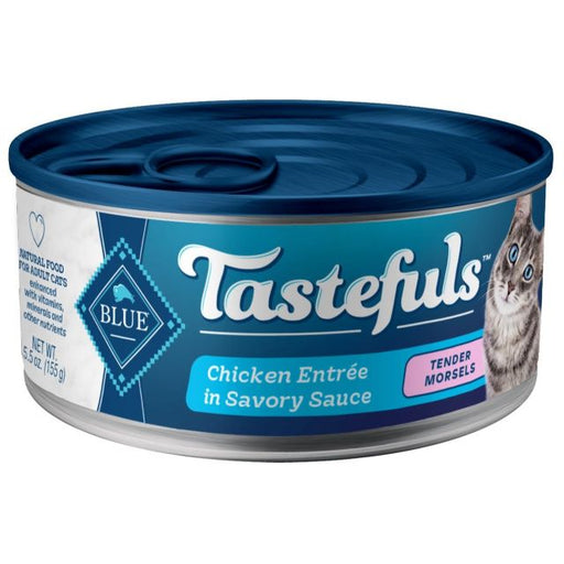 Blue Buffalo Tastefuls Tender Morsels Chicken Entree in Savory Sauce Wet Cat Food, 5.5-oz Can