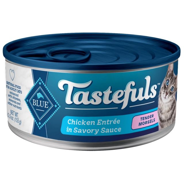 Blue Buffalo Tastefuls Tender Morsels Chicken Entree in Savory Sauce Wet Cat Food, 5.5-oz Can