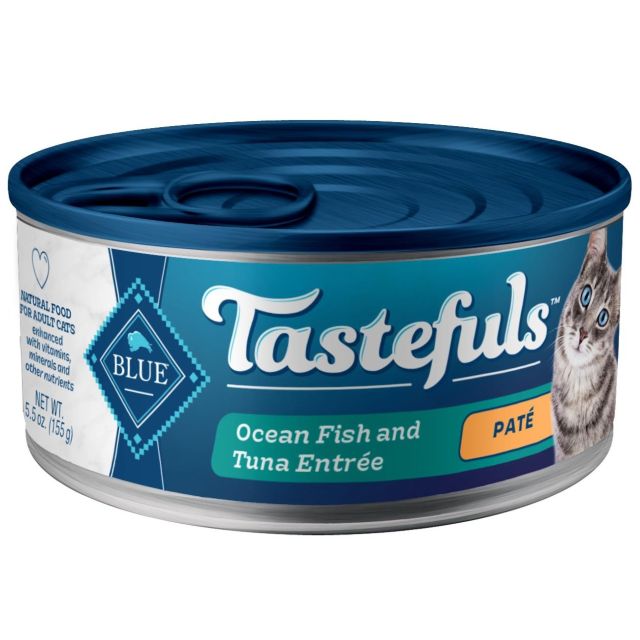 Blue Buffalo Tastefuls Ocean Fish and Tuna Entree Pate Wet Cat Food, 5.5-oz Can