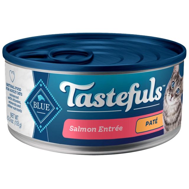 Blue Buffalo Tastefuls Salmon Entree Pate Wet Cat Food, 5.5-oz Can