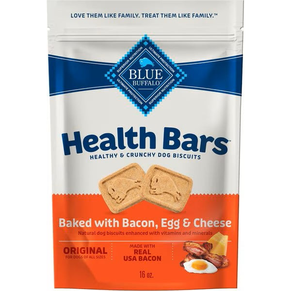 Blue Health Bars Baked with Bacon, Egg & Cheese Dog Treats 16-oz