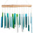 Blue Handworks Sea Glass Spectrum Glass & Driftwood Wind Chime