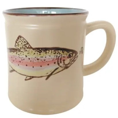 Wishing Fly Fishing Rainbow Trout Mug