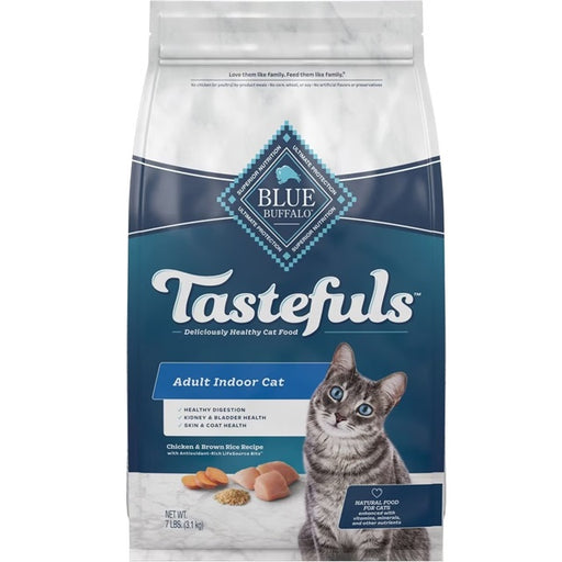 Blue Buffalo Tastefuls Adult Indoor Chicken Dry Cat Food 7 Lbs.