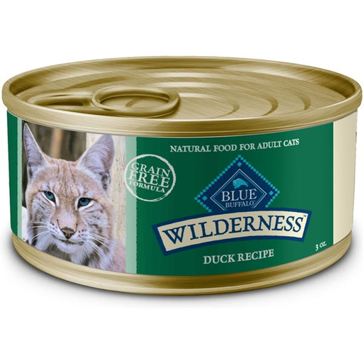 Blue Buffalo Wilderness Duck Pate Grain-Free Canned Cat Food, 3-oz Can