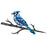 Decorative Tree Stake - Blue Jay