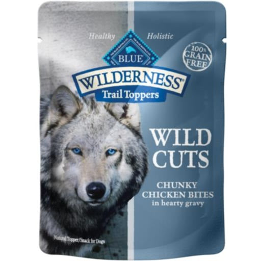 Blue Buffalo Wilderness Wild Cuts Trail Toppers Chunky Chicken Bites- Case of 24, 3 oz Pouches