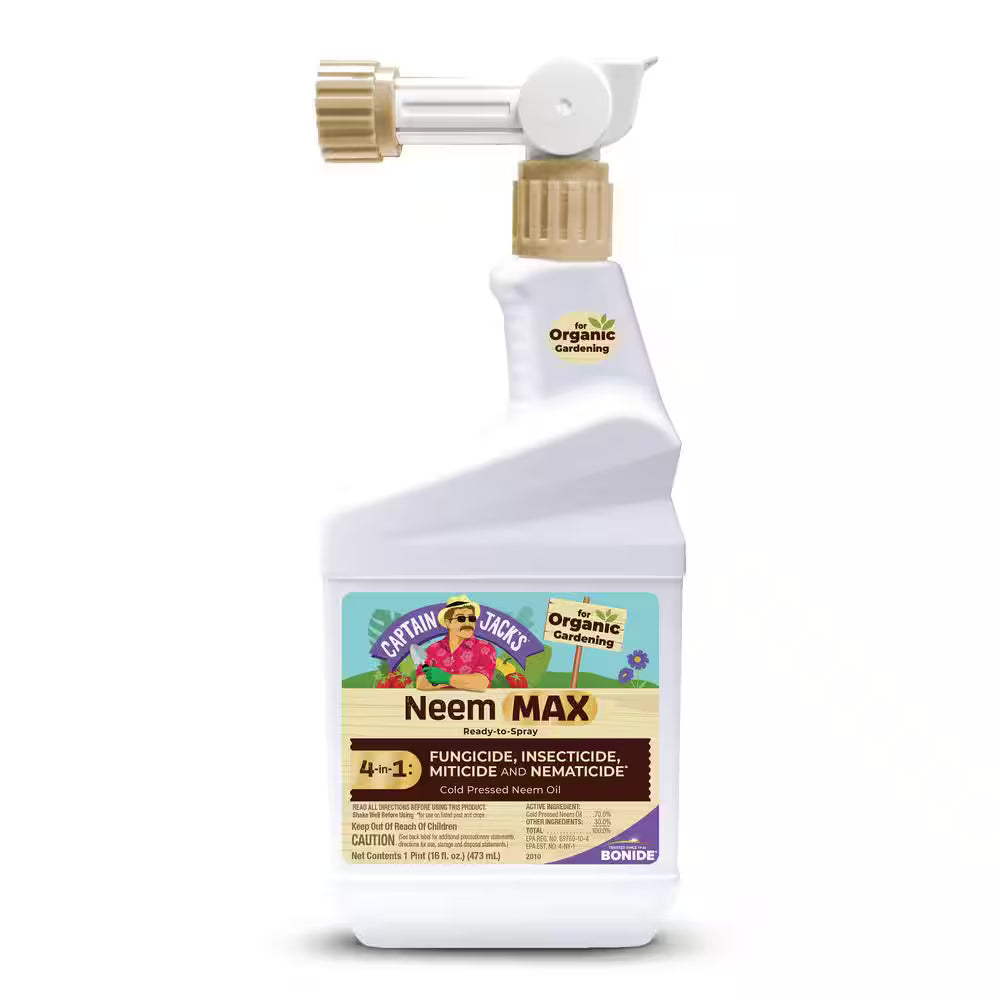 Captain Jack’s Neem Max, 16 oz Ready-to-Spray Cold Pressed Neem Oil