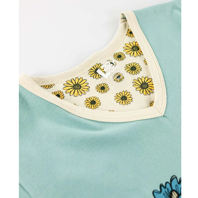 LazyOne Booked Tonight Women's Flower V-Neck Nightshirt