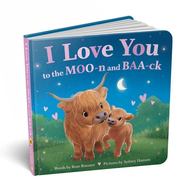 I Love You to the MOO-n and BAA-ck Rhyming Pun Board Book