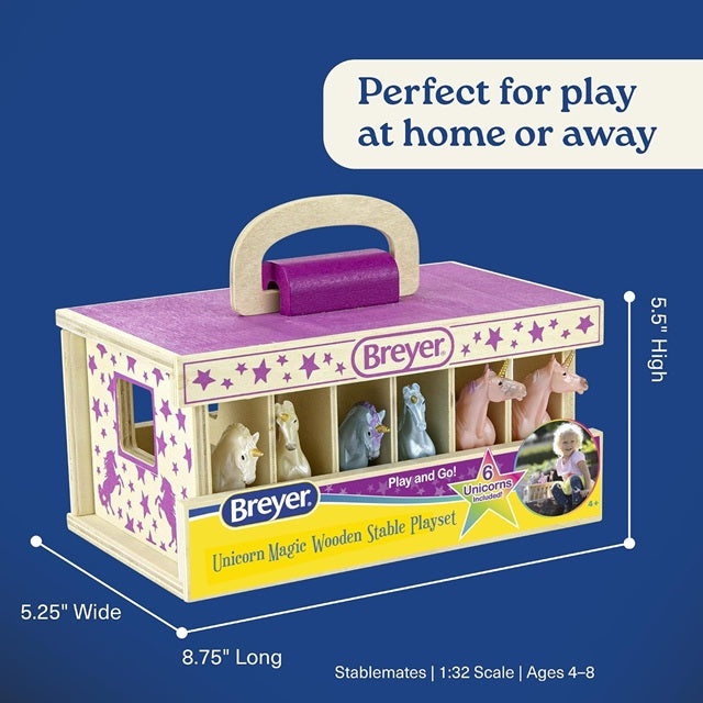 Breyer Unicorn Magic Wooden Carry Stable