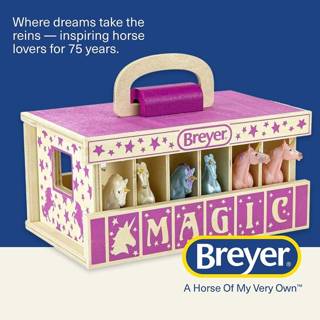 Breyer Unicorn Magic Wooden Carry Stable