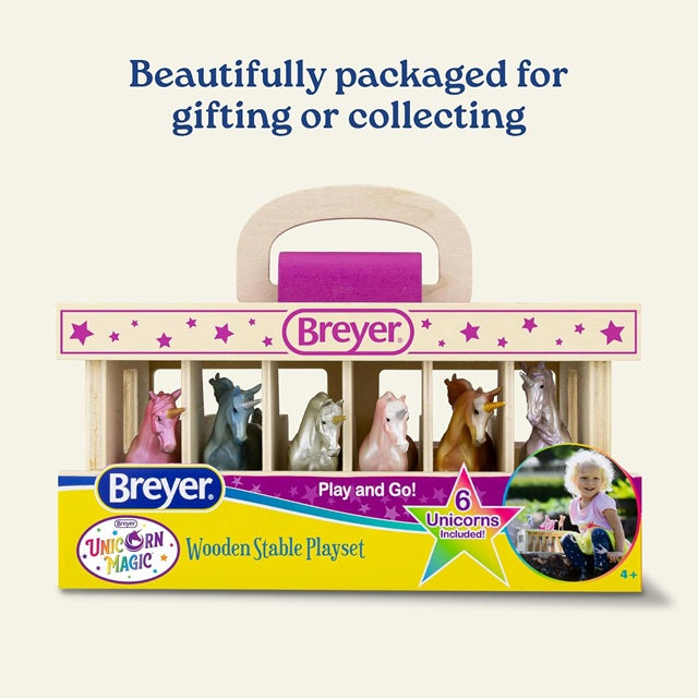 Breyer Unicorn Magic Wooden Carry Stable
