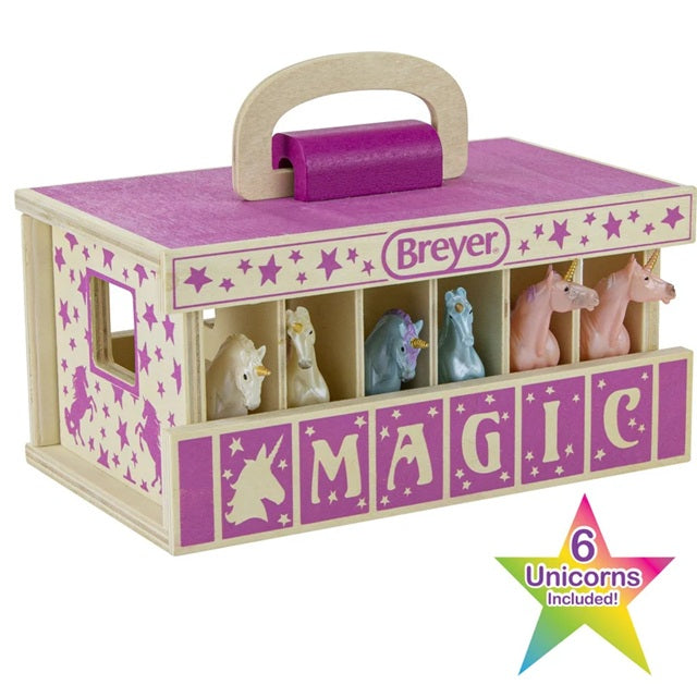 Breyer Unicorn Magic Wooden Carry Stable