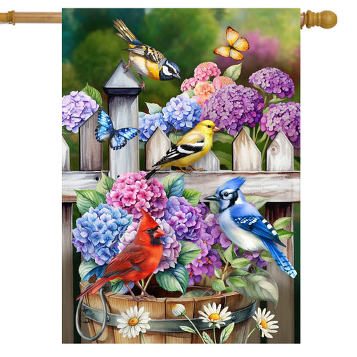 Bird Watching House Flag