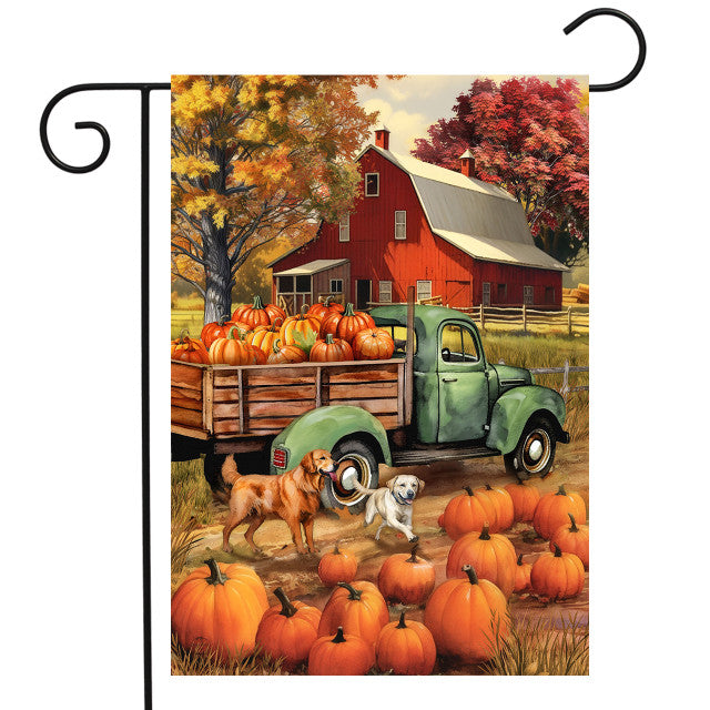 Autumn Farm Garden Flag
