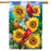Cardinals & Sunflowers House Flag