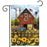 Sunflower Barn Garden Flag
