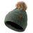 Britt's Knits Women's Mainstay Lined Pom Hat, Green