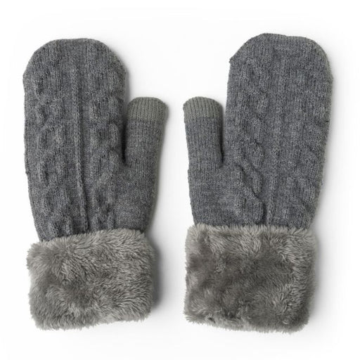 Britt’s Knits Women's Originals Knit Mittens, Heathered Gray