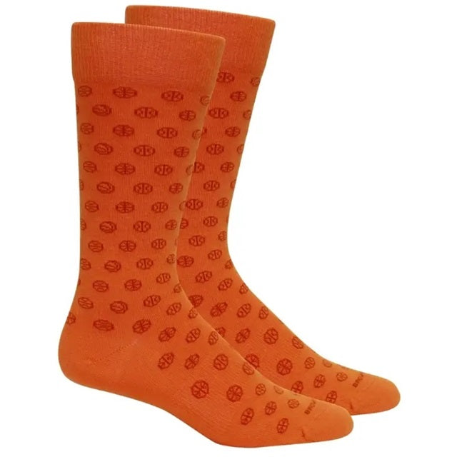 Men's Hoops Basketball Socks, Orange