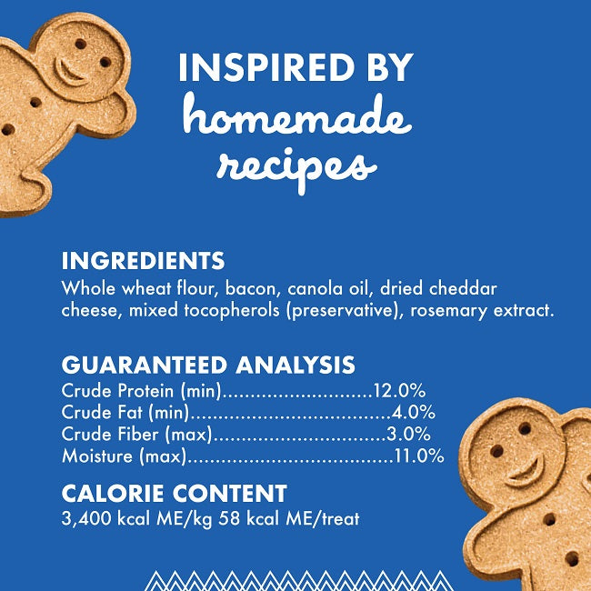 Buddy Biscuits Crunchy Dog Treats, Bacon & Cheese 16OZ