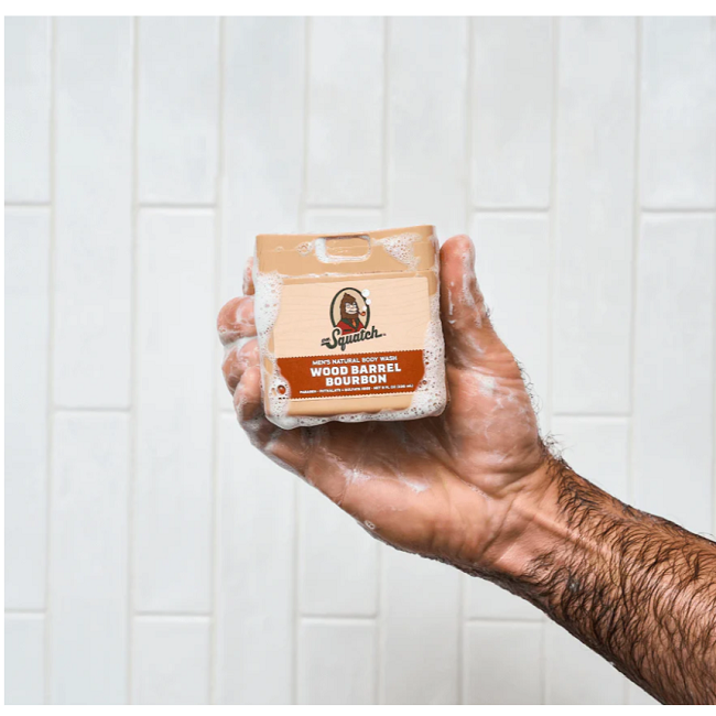 Dr. Squatch Wood Bourbon Barrel Men's Natural Body Wash
