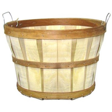 Wood Half Bushel Basket 14.5 in Round
