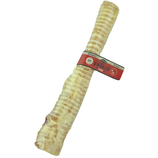 Barkworthies Naturally Smoked Beef Trachea Dog Treat, 12" - Individual