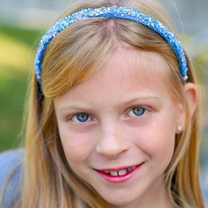 Thin Sequin Headband, Assorted Colors